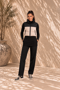 Mini puffer bodywarmer | Zwart/Greige