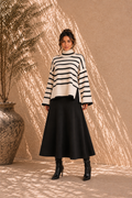Rok & Trui set | Zwart/beige