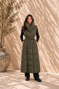 Maxi puffer bodywarmer | Kaki