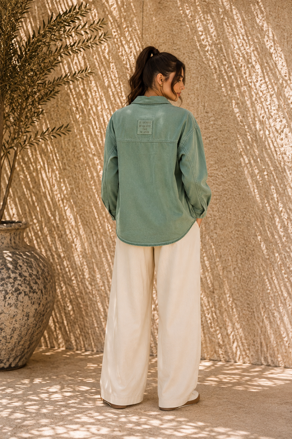 Spijkerblouse - Groen