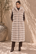 Maxi gewatteerde bodywarmer | Beige